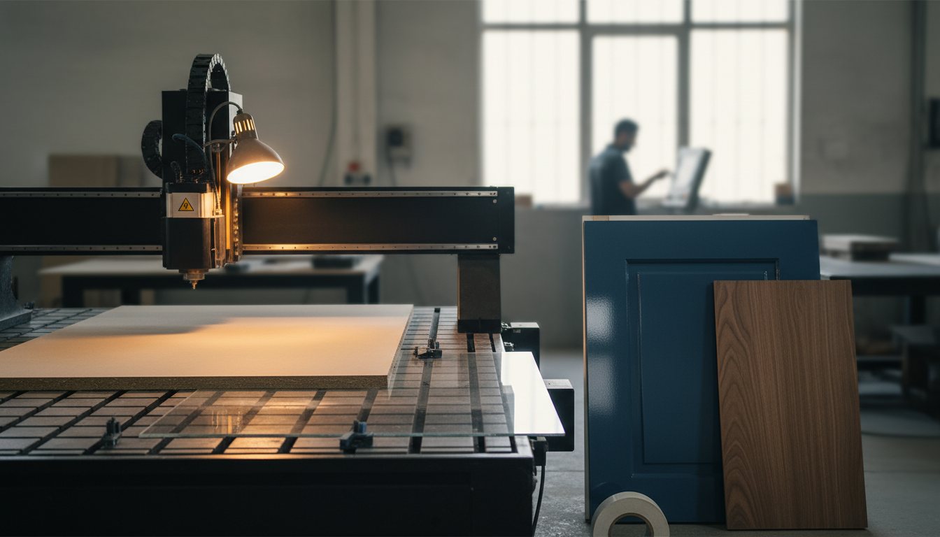 Esenyurt atölyemizde CNC tezgahında MDF kesim